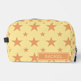 Yellow Orange Stars Pattern Constellation Cosmetic Waschbeutel