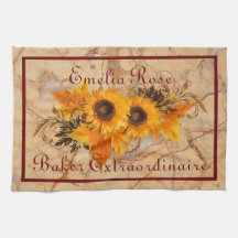 Yellow Orange Sunflower Bouquet Personalisiert