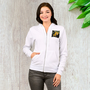 Yellow Orchid Blume Tropical Botanical Hoodie