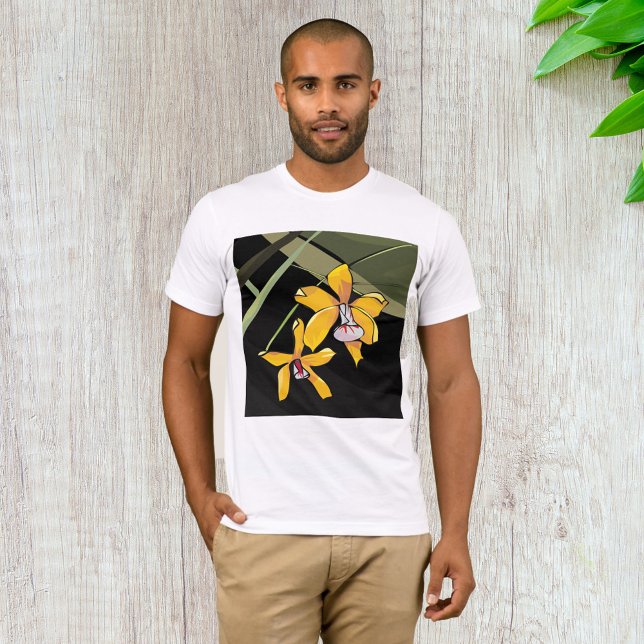 Yellow Orchid Blume Tropical Botanical T-Shirt (Von Creator hochgeladen)