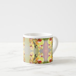 Yellow Orchids Pattern Espressotasse