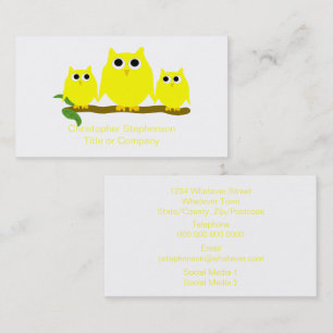 Yellow Owls Design Visitenkarte