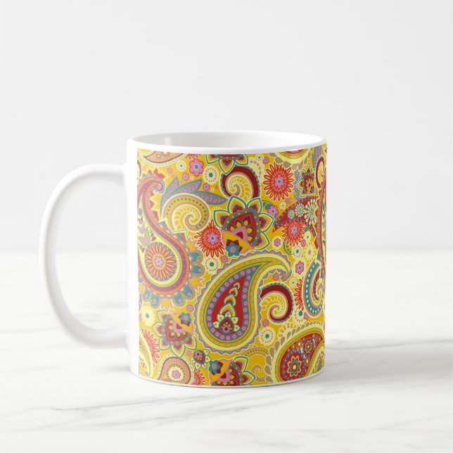 Yellow Paisley Tasse (Links)