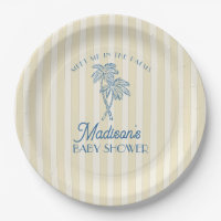 Yellow Palm Spring Pastel Beach Baby Dusche