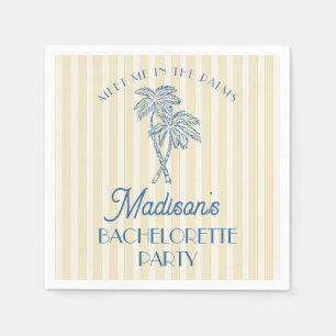 Yellow Palm Spring Pastell Beach Junggeselinnen-Ab Serviette