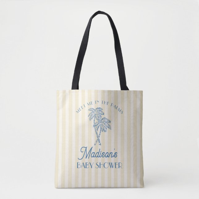 Yellow Palm Springs Pastel Beach Baby Dusche (Vorderseite)