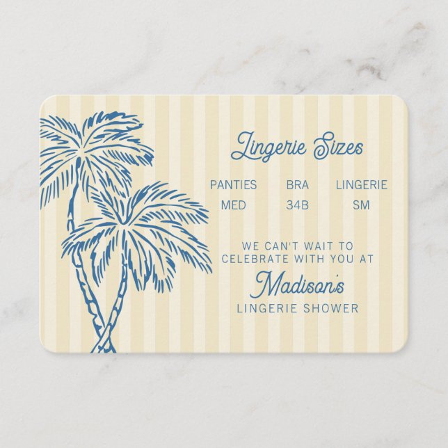 Yellow Palm Springs Pastel Beach Lingerie Insert (Vorderseite)