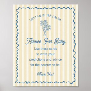 Yellow Palm Springs Pastel Beach Ratschläge für Ba Poster