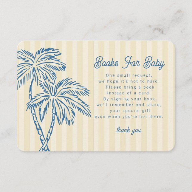 Yellow Palm Springs Pastellbücher für Babywindeln Begleitkarte (Vorderseite)