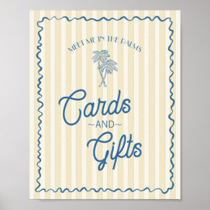 Yellow Palm Springs Pastellfarben Strandkarten & G Poster