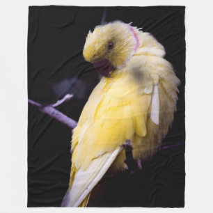 YELLOW PARAKEET FLEECEDECKE