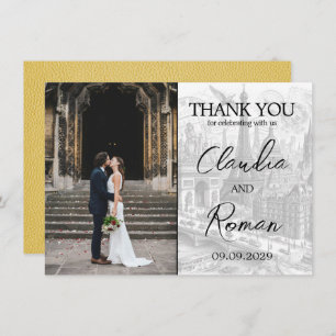 Yellow Paris Passport Dankeskarte