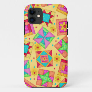 Yellow Patchwork Quilt Art iPhone 5 Fall Case-Mate iPhone Hülle