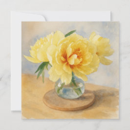 Yellow Peonies - Note Cards Mitteilungskarte