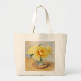Yellow Peonies - Tote Bag Jumbo Stoffbeutel