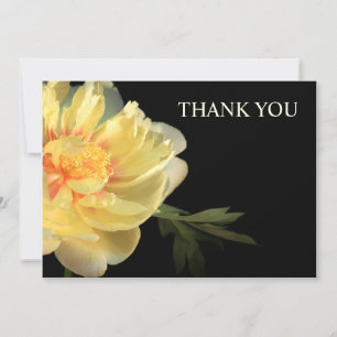 Yellow Peony Dankeschön Panel Card Dankeskarte