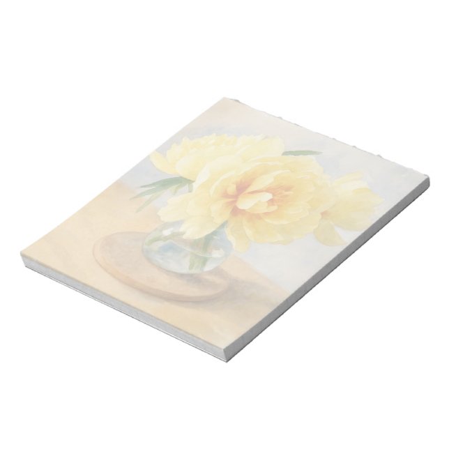 Yellow Peony - Note Pad Notizblock (Rotiert)