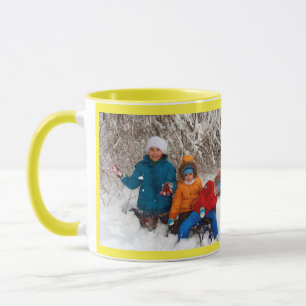 Yellow Personalize Foto Template Geschenk Kaffee T Tasse