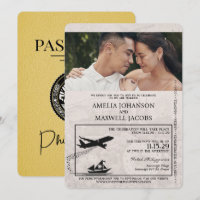 Yellow Philippines Pass Einladung zur Hochzeit