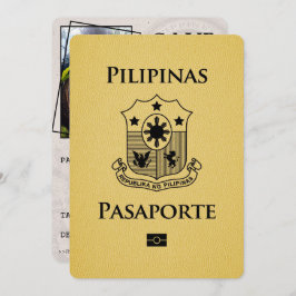 Yellow Philippines Passport Save the Date