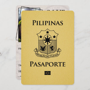 Yellow Philippines Passport Save the Date