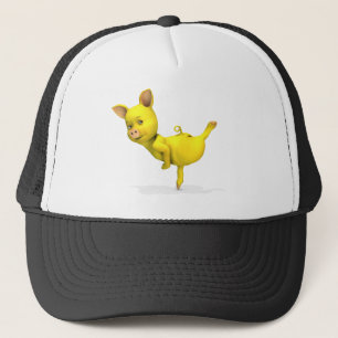 Yellow Pig Arabesque Truckerkappe
