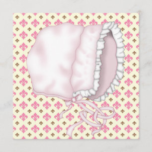 Yellow Pink Brown Lilie Babydusche Einladung