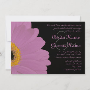 Yellow & Pink Gerber Daisy Wedding Einladung