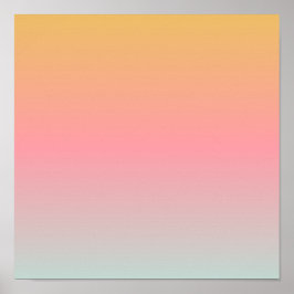 yellow pink pastet sunset gradient colors poster