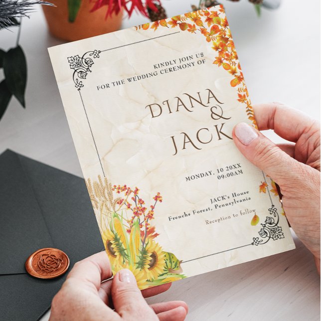 Yellow Pink Wildblume Garden Wedding Einladung (Von Creator hochgeladen)