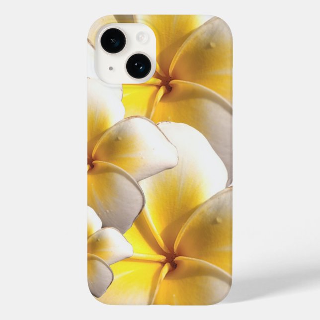 Yellow Plumeria Blume iPhone Case|Tropical Floral Case-Mate iPhone Hülle (Rückseite)