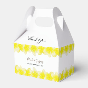Yellow Plumeria Frangipani Wedding Geschenkschachtel