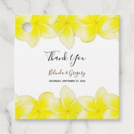 Yellow Plumeria Frangipani Wedding Gift Geschenkanhänger