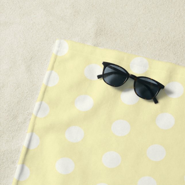 Yellow Poka Dots Strandtuch (Beispiel)