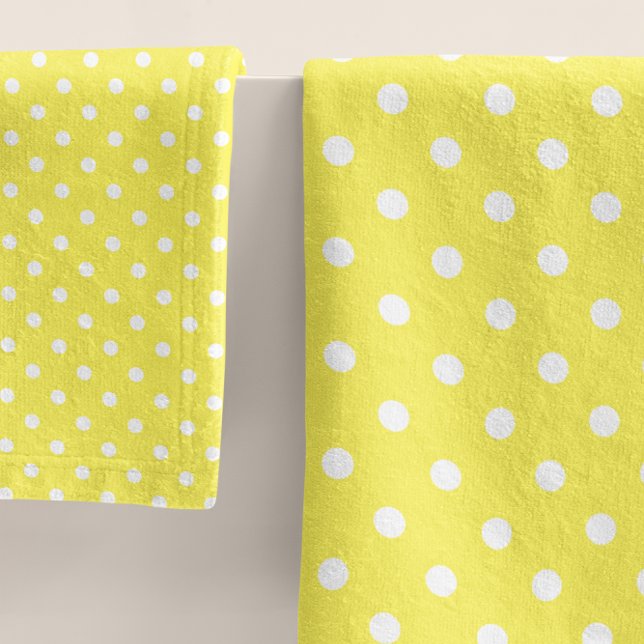 Yellow Polka Dot Badhandtuch Set (Von Creator hochgeladen)