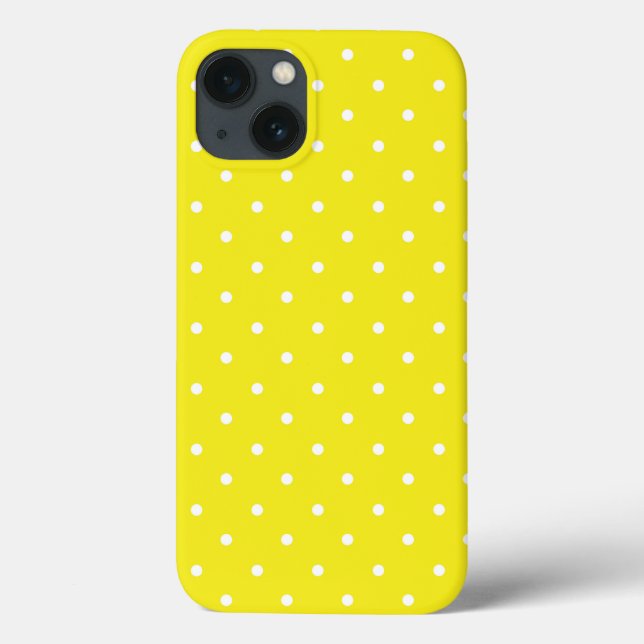 Yellow Polka Dot Design Case-Mate iPhone Hülle (Rückseite)