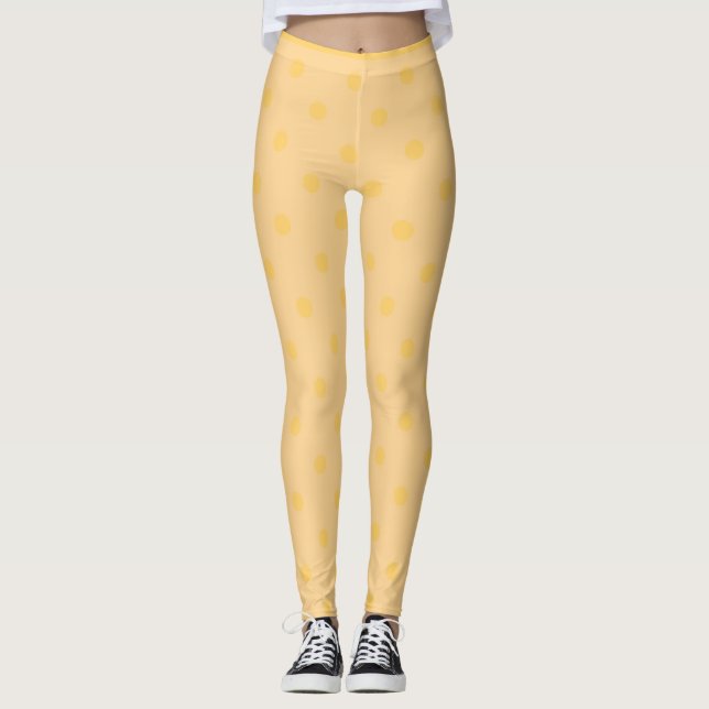 Yellow Polka Dot Leggings (Vorderseite)