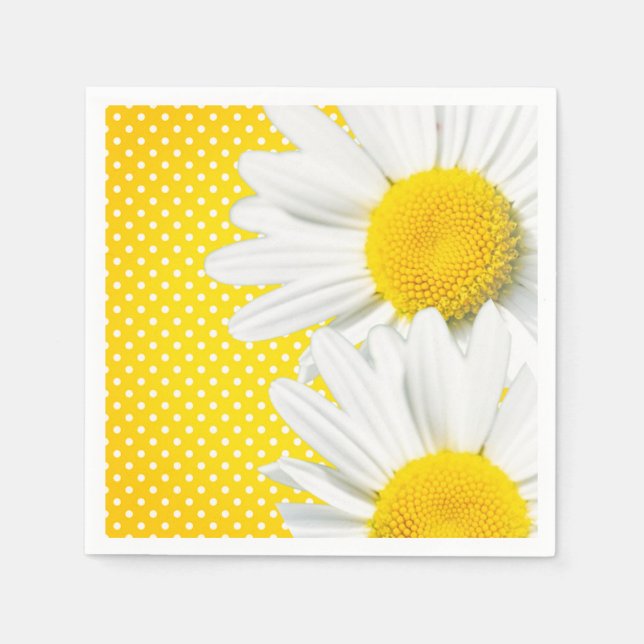 Yellow Polka Dot Napkins Serviette (Vorderseite)
