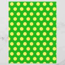Yellow Polka Dot Pattern auf hellgrünem Scrapbook
