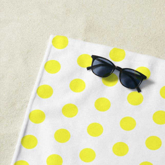 Yellow Polka Dots Beach Handtuch (Beispiel)