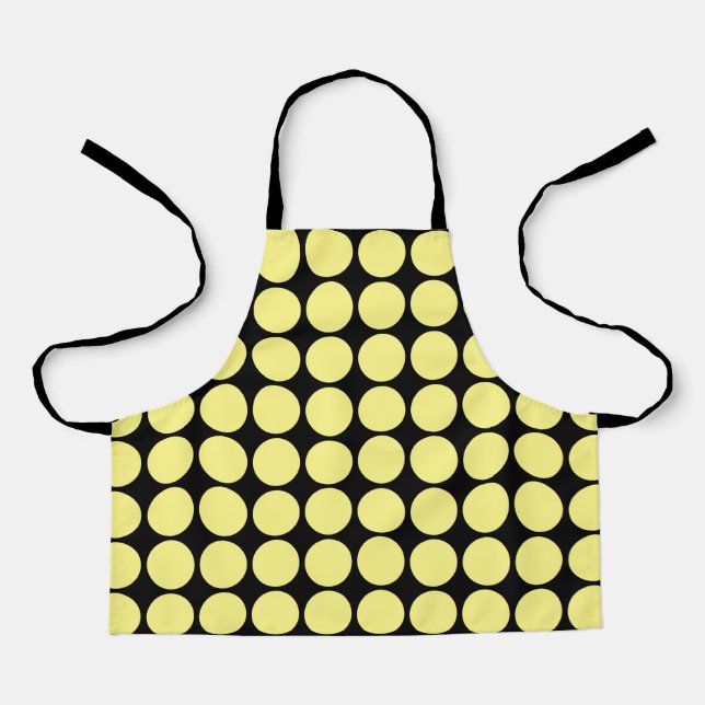 Yellow Polka Dots Black Bumblebee Muster Geschenk Schürze (Vorderseite)