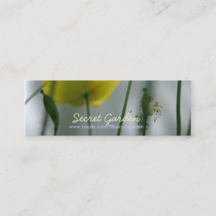 Yellow Poppies Shade 3 Mini Business Cards Visitenkarte