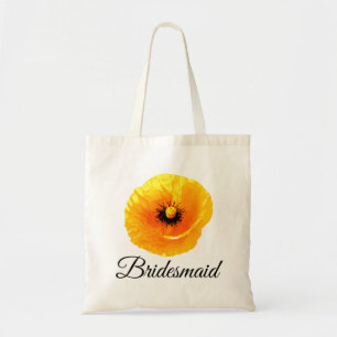 Yellow Poppy Abstrakte Blumenhochzeiten Bridesmaid Tragetasche