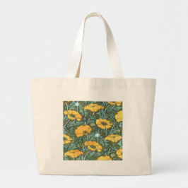 Yellow Poppy Jumbo Stoffbeutel