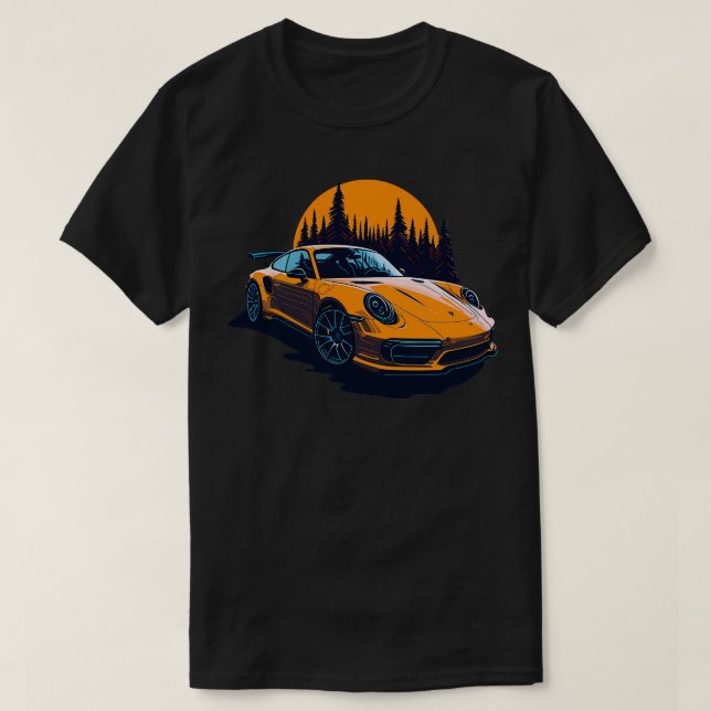 Yellow Porsche 911 turbo s T-Shirt (Design vorne)
