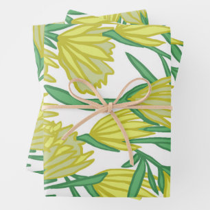 Yellow Protea Design Geschenkpapier Set