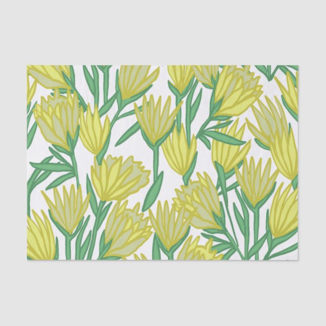 Yellow Protea Design Seidenpapier (Vorderseite)