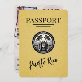 Yellow Puerto Rico Passport Save The Date
