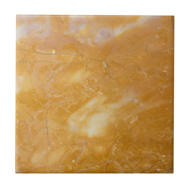 Yellow Quartzite Crystal Gemstone Print Fliese (Vorderseite)