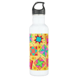 Yellow Quilt Art Edelstahlflasche